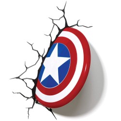 Marvel Lámpara 3D LED Captain America Shield